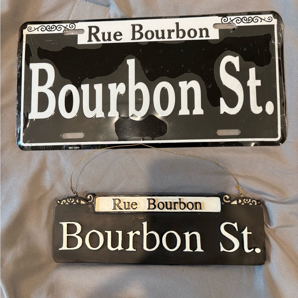 Rue Bourbon Street Sign Set